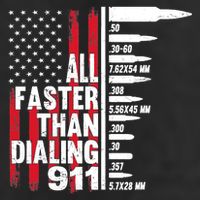 All Faster Than Dialing 911 American Flag Gun Lover 7 Panel Mesh Trucker Snapback Hat