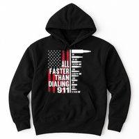 All Faster Than Dialing 911 American Flag Gun Lover Hoodie