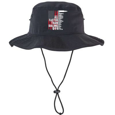 All Faster Than Dialing 911 American Flag Gun Lover Bucket Hat