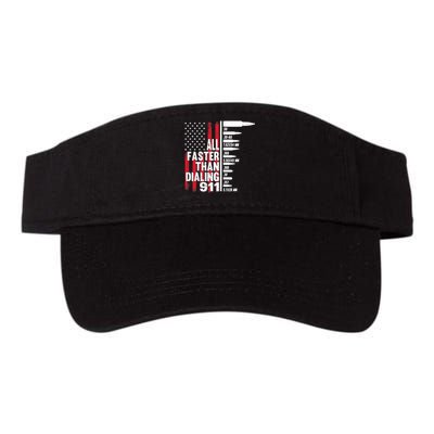 All Faster Than Dialing 911 American Flag Gun Lover Visor