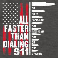 All Faster Than Dialing 911 American Flag Gun Lover Vector Backpack