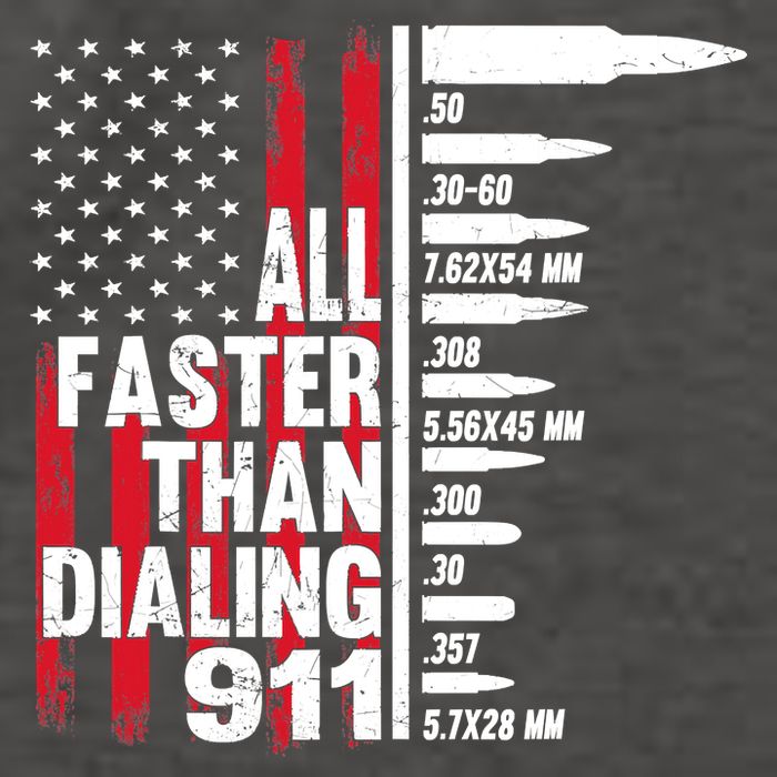 All Faster Than Dialing 911 American Flag Gun Lover Vector Backpack
