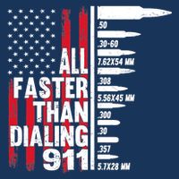 All Faster Than Dialing 911 American Flag Gun Lover Infant Baby Jersey Bodysuit