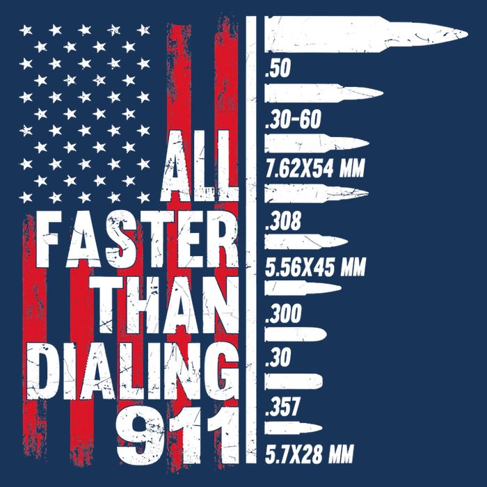 All Faster Than Dialing 911 American Flag Gun Lover Infant Baby Jersey Bodysuit