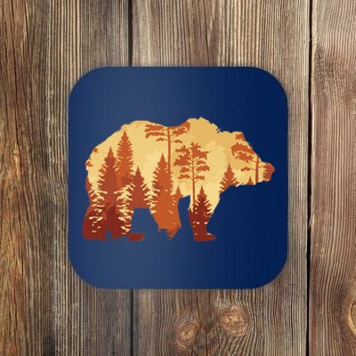 Autumn Forest Trees Fall Wildlife Animal Bear Lover Nature Coaster