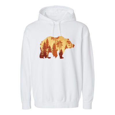 Autumn Forest Trees Fall Wildlife Animal Bear Lover Nature Garment-Dyed Fleece Hoodie