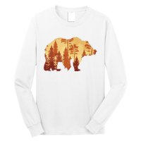 Autumn Forest Trees Fall Wildlife Animal Bear Lover Nature Long Sleeve Shirt