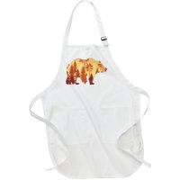 Autumn Forest Trees Fall Wildlife Animal Bear Lover Nature Full-Length Apron With Pockets