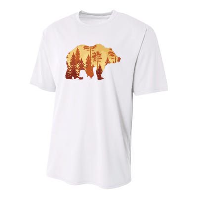 Autumn Forest Trees Fall Wildlife Animal Bear Lover Nature Youth Performance Sprint T-Shirt