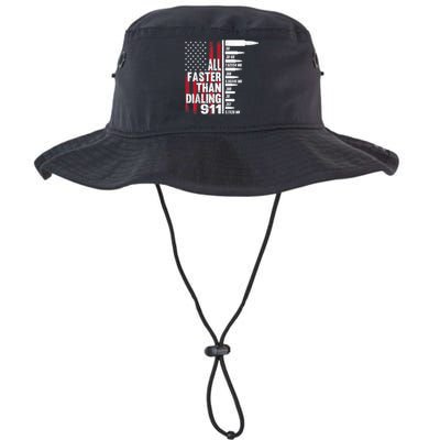 All Faster Than Dialing 911 American Flag Gun Lover Bucket Hat