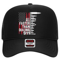 All Faster Than Dialing 911 American Flag Gun Lover Hat