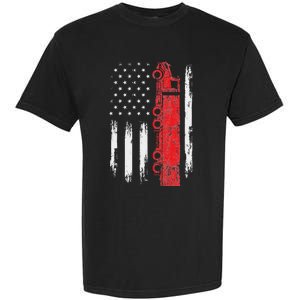 American Flag Truck Semi Truck Driver Trucking Trucker Garment-Dyed Heavyweight T-Shirt