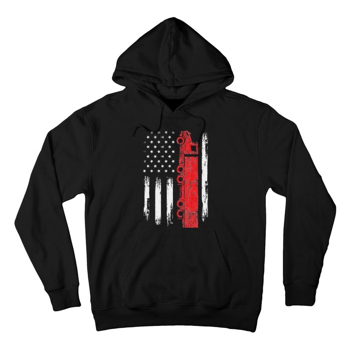 American Flag Truck Semi Truck Driver Trucking Trucker Hoodie