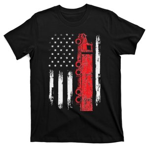 American Flag Truck Semi Truck Driver Trucking Trucker T-Shirt