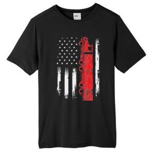 American Flag Truck Semi Truck Driver Trucking Trucker Tall Fusion ChromaSoft Performance T-Shirt