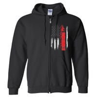 American Flag Truck Semi Truck Driver Trucking Trucker Full Zip Hoodie