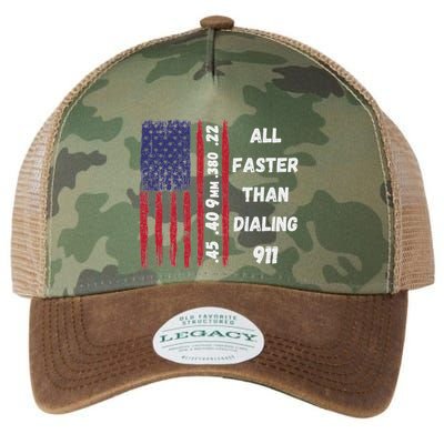 All Faster Than Dialing 911 22 380 9mm 40 45 Pro 2 Amendment Legacy Tie Dye Trucker Hat
