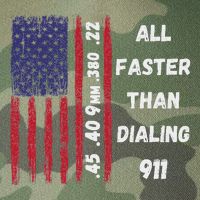 All Faster Than Dialing 911 22 380 9mm 40 45 Pro 2 Amendment Legacy Tie Dye Trucker Hat