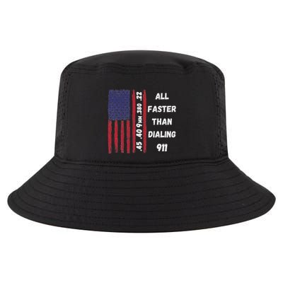 All Faster Than Dialing 911 22 380 9mm 40 45 Pro 2 Amendment Cool Comfort Performance Bucket Hat