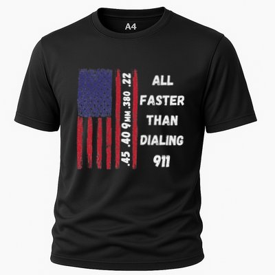 All Faster Than Dialing 911 22 380 9mm 40 45 Pro 2 Amendment Performance Shirt