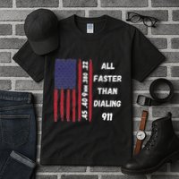 All Faster Than Dialing 911 22 380 9mm 40 45 Pro 2 Amendment Tall T-Shirt