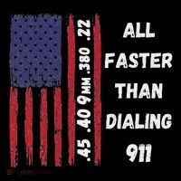 All Faster Than Dialing 911 22 380 9mm 40 45 Pro 2 Amendment Flatbill Hat