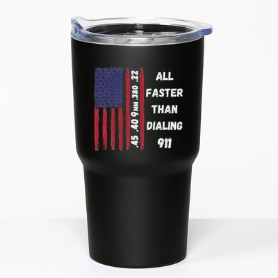 All Faster Than Dialing 911 22 380 9mm 40 45 Pro 2 Amendment Tumbler