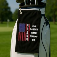 All Faster Than Dialing 911 22 380 9mm 40 45 Pro 2 Amendment Golf Towel
