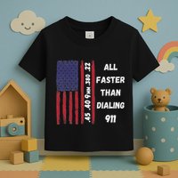 All Faster Than Dialing 911 22 380 9mm 40 45 Pro 2 Amendment Toddler T-Shirt