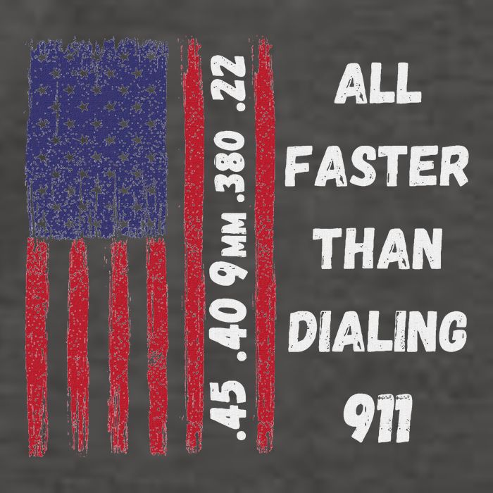 All Faster Than Dialing 911 22 380 9mm 40 45 Pro 2 Amendment Vector Backpack