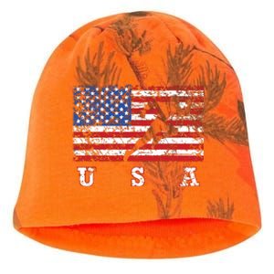 American Flag Track Field Usa Gift Track Team Kati - Camo Knit Beanie