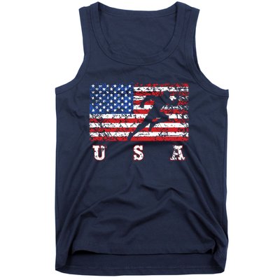 American Flag Track Field Usa Gift Track Team Tank Top