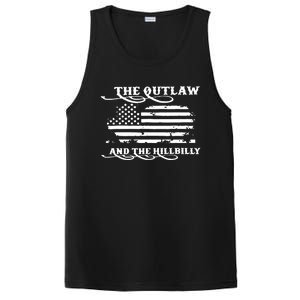 American Flag Trump Vance 2024 Outlaw Hillbilly Gift PosiCharge Competitor Tank