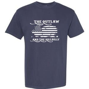 American Flag Trump Vance 2024 Outlaw Hillbilly Gift Garment-Dyed Heavyweight T-Shirt