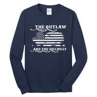 American Flag Trump Vance 2024 Outlaw Hillbilly Gift Tall Long Sleeve T-Shirt