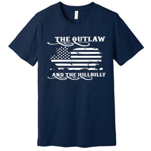 American Flag Trump Vance 2024 Outlaw Hillbilly Gift Premium T-Shirt