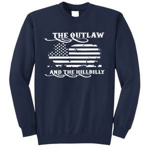 American Flag Trump Vance 2024 Outlaw Hillbilly Gift Tall Sweatshirt