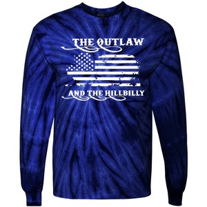 American Flag Trump Vance 2024 Outlaw Hillbilly Gift Tie-Dye Long Sleeve Shirt