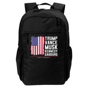 America Flag Trump Vance Musk Kennedy Gabbard 2024 Save Gift Daily Commute Backpack