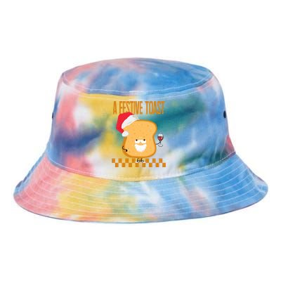 A Festive Toast Funny Christmas Tie Dye Newport Bucket Hat