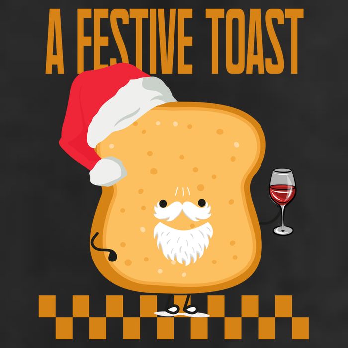 A Festive Toast Funny Christmas 25L Jumbo Tote