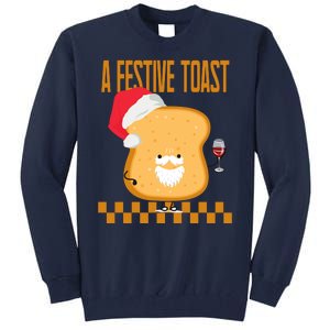 A Festive Toast Funny Christmas Tall Sweatshirt