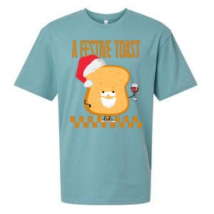 A Festive Toast Funny Christmas Sueded Cloud Jersey T-Shirt