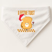 A Festive Toast Funny Christmas USA-Made Doggie Bandana