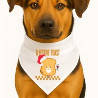 A Festive Toast Funny Christmas USA-Made Doggie Bandana