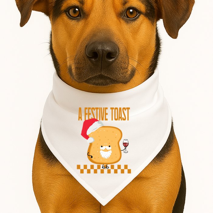 A Festive Toast Funny Christmas USA-Made Doggie Bandana