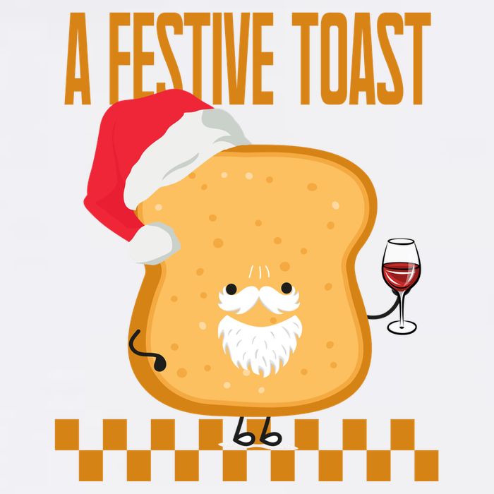 A Festive Toast Funny Christmas USA-Made Doggie Bandana
