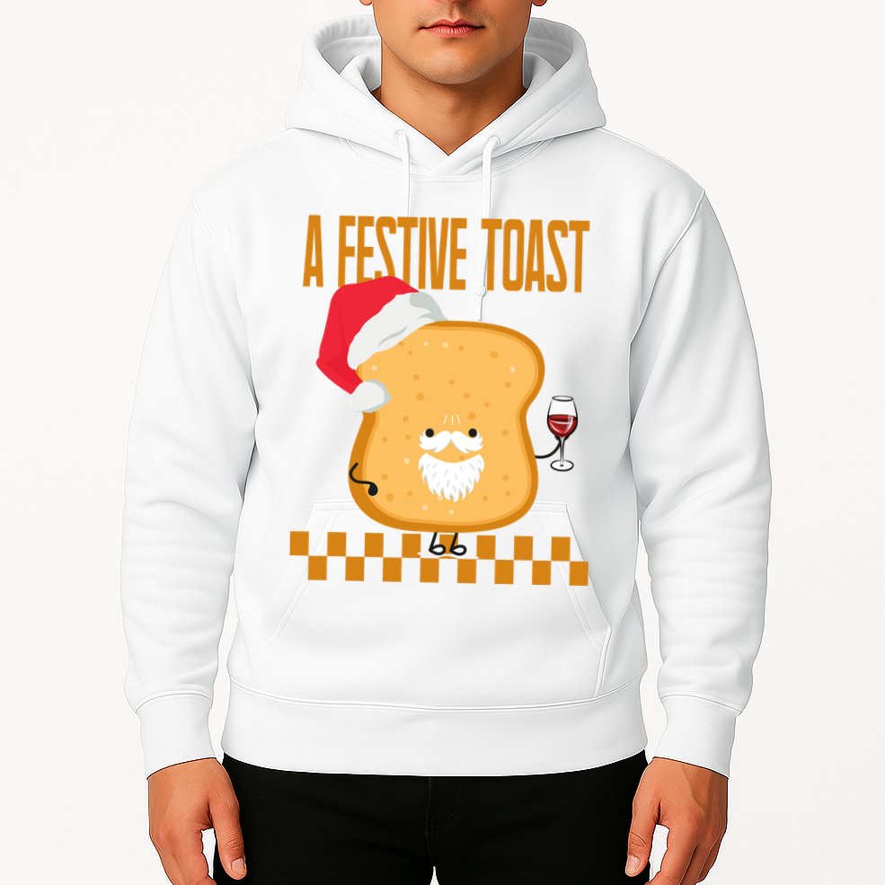 A Festive Toast Funny Christmas Hoodie