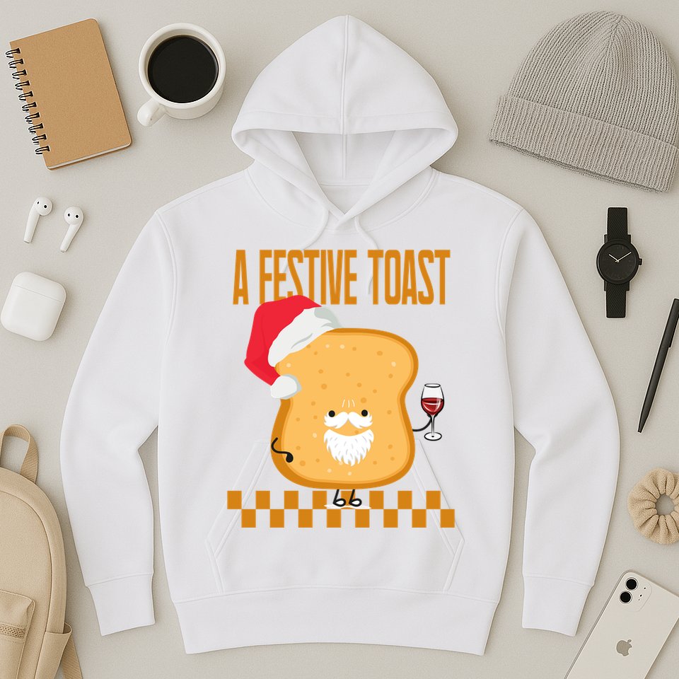 A Festive Toast Funny Christmas Hoodie