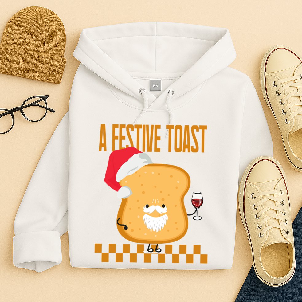 A Festive Toast Funny Christmas Hoodie